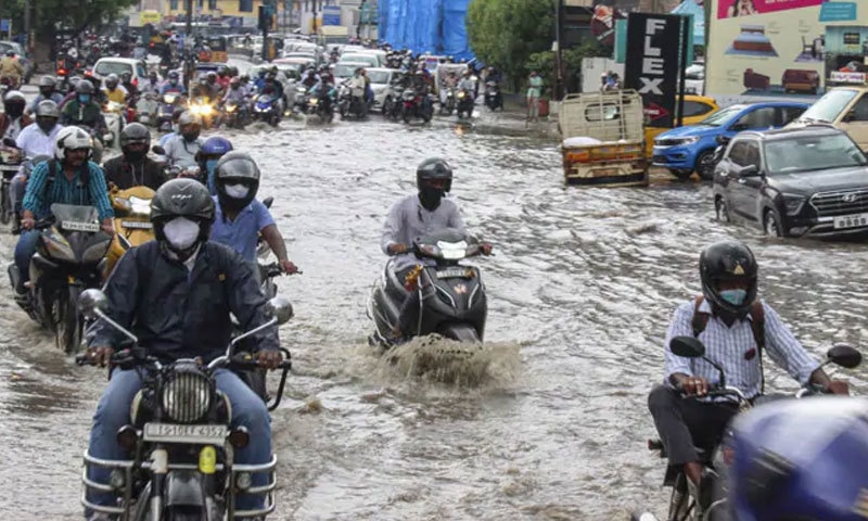 حیدر آباد، ٹھٹھہ میں بھی بارش، پانی جمع