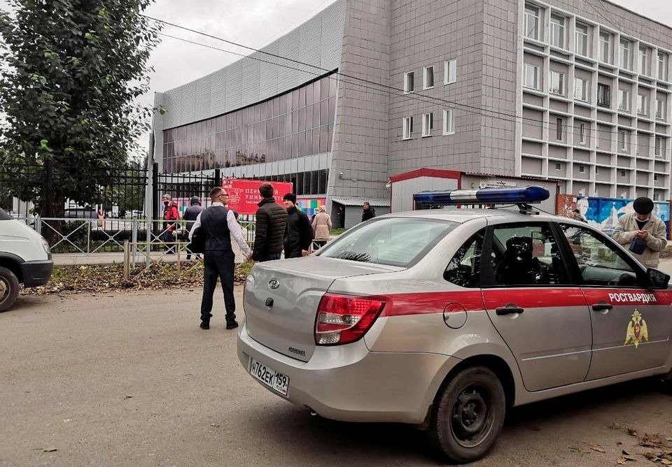 The death toll from a shooting at a university in the Russian city of Perm on Monday has risen to eight people. reuters The death toll from a shooting at a university in the Russian city of Perm on Monday has risen to eight people. reuters
