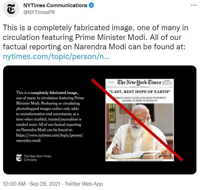 'دنیا کی آخری امید، مودی' : خبر کی حقیقت کیا ہے۔۔۔؟