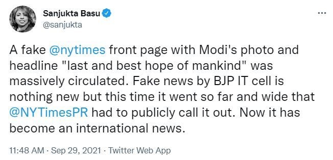 'دنیا کی آخری امید، مودی' : خبر کی حقیقت کیا ہے۔۔۔؟