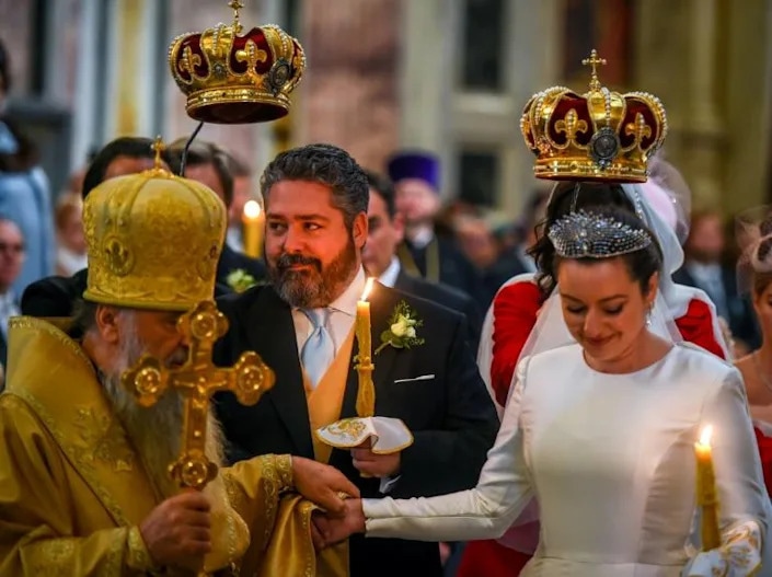 Hundreds of foreign guests travelled to Russia's second city for the Orthodox Christian ceremony. AFP Hundreds of foreign guests travelled to Russia's second city for the Orthodox Christian ceremony. AFP