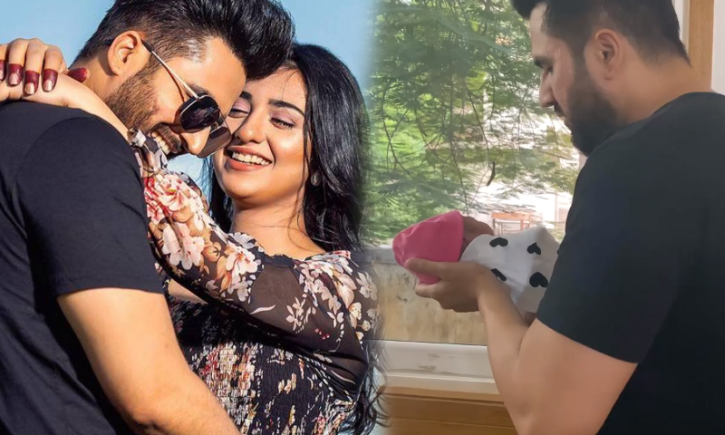 فلک شبیر باپ بن گئے، بچی کے کانوں میں ازان دینے کی ویڈیو وائرل