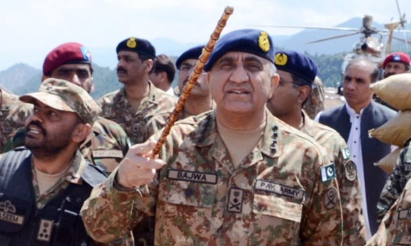 آرمی چیف جنرل قمر باجوہ کا چنوکی سیکٹر کا دورہ