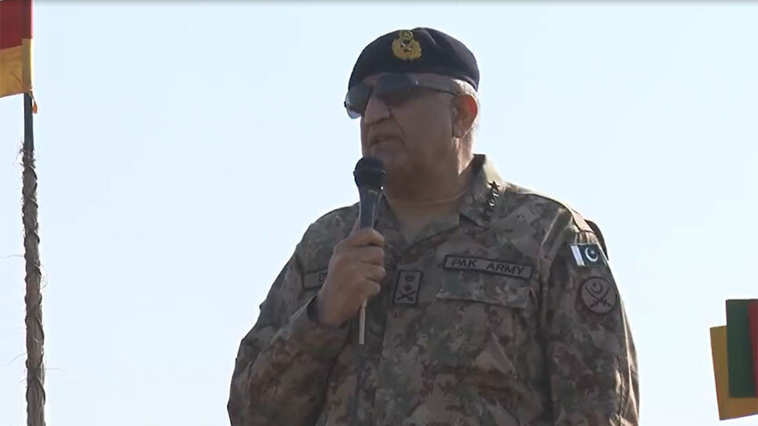 Chief of Army Staff (COAS) General Qamar Javed Bajwa visited Chanoki near Chawinda in Sialkot. Screengrab/ISPR