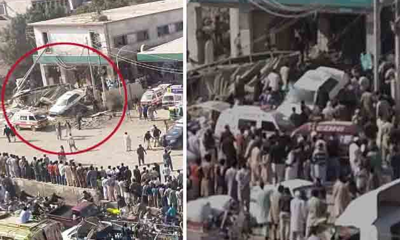 کراچی : شیرشاہ پراچہ چوک دھماکا،ملبے کی منتقل کا کام جاری