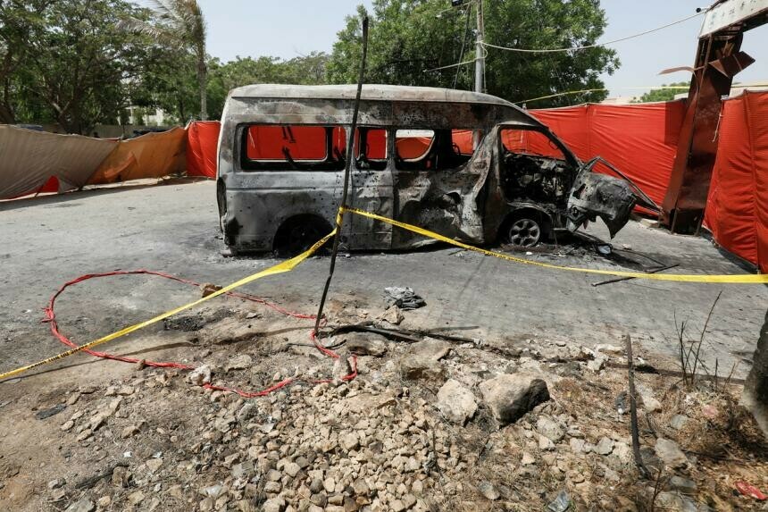 Three Chinese teachers and a Pakistani driver were killed near the gate of the Confucius Institute at Karachi University. PHOTO: Reuters.