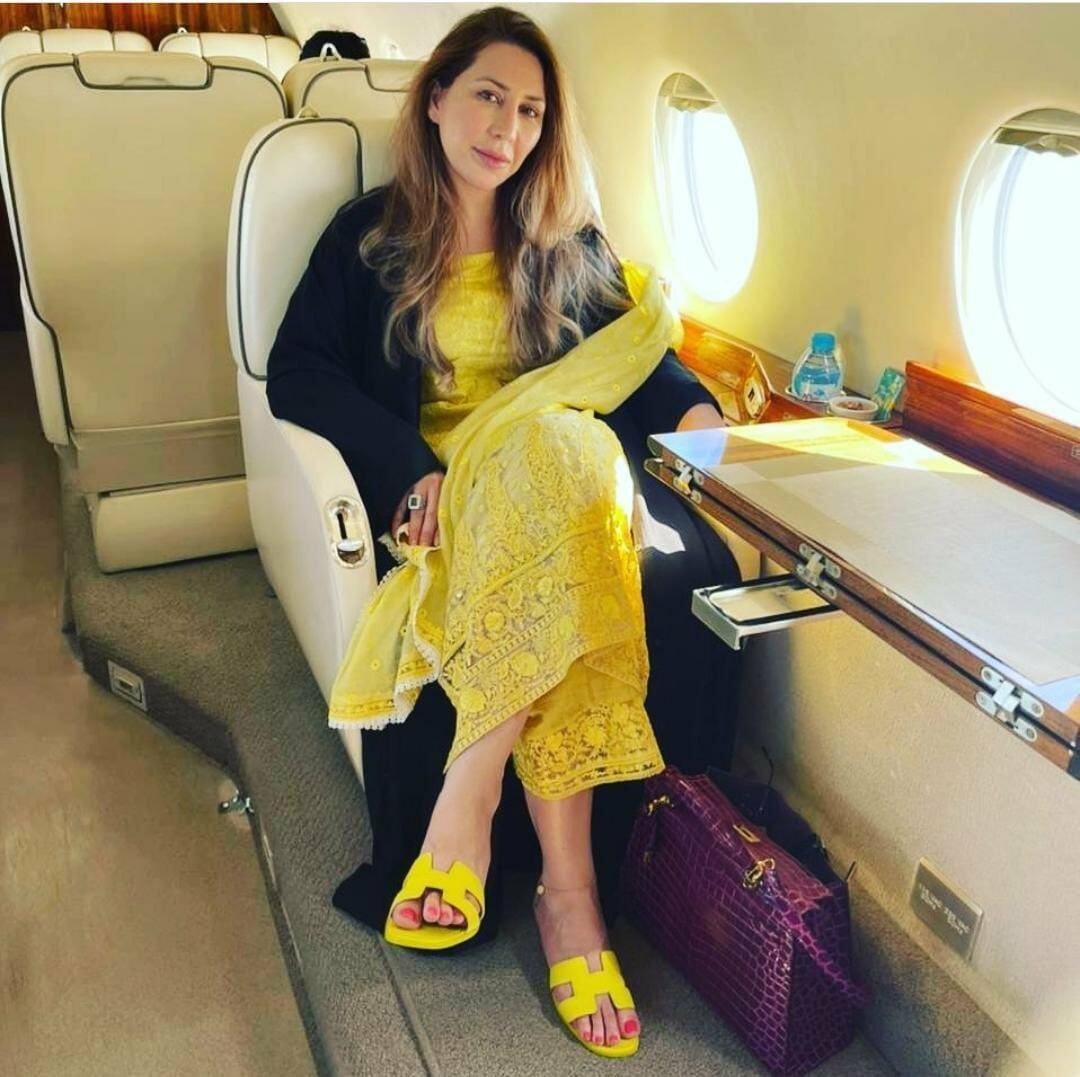 Farah Khan - a close friend of Bushra Bibi, wife of PM Imran Khan. Photo via Twitter