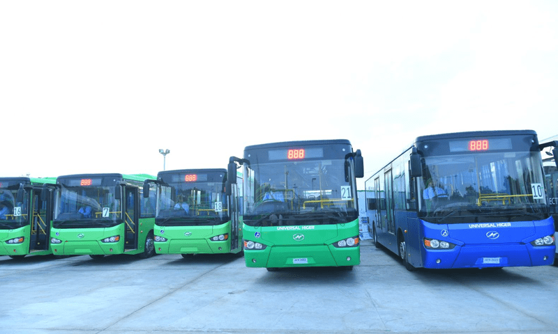 اسلام آباد میں گرین اور بلیو لائن بس سروس ایک ماہ تک فری چلانے کا اعلان