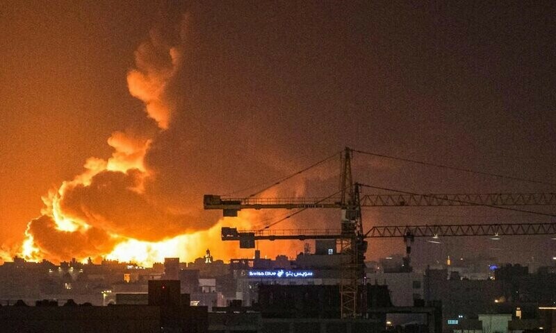 Saudi Arabia has faced recent rocket threats from Yemen&rsquo;s Houthis, such as this drone and missile attack on a Saudi aramco oil facility in Jeddah blamed on the rebels in March 2022. AFP/File