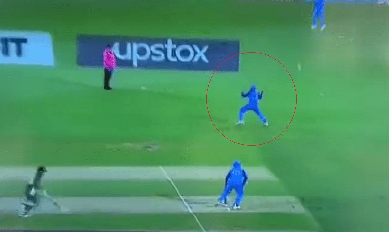 Virat Kohli (circled) gestures a throw to the fielder when he had actually not collected the ball during a T20 World Cup match against Bangladesh at Adelaide on Wednesday. Screenshot via Twitter Virat Kohli (circled) gestures a throw to the fielder when he had actually not collected the ball during a T20 World Cup match against Bangladesh at Adelaide on Wednesday. Screenshot via Twitter