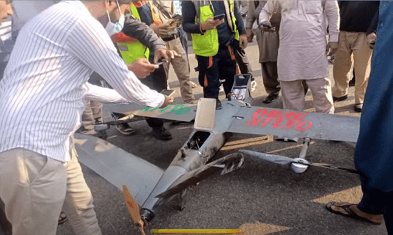 اورنج ٹرین کے ٹرمینل پر ڈرون گر کر تباہ، مالک گرفتار