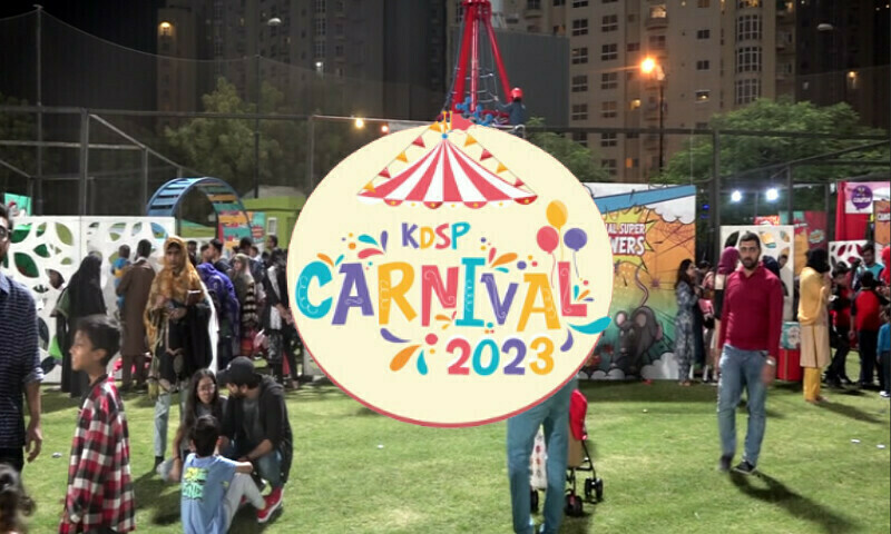 Families at the Karachi Down Syndrome Program (KDSP)‘s ‘Carnival 2023’ in Karachi’s Moin Khan Academy on Sunday. Screengrab