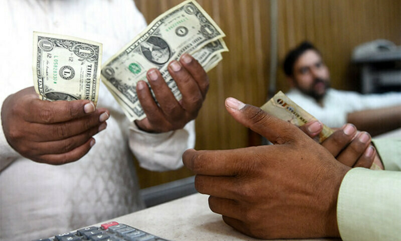 The local currency closed at Rs284.03 after depreciating by 0.82%, the State Bank of Pakistan reported. AFP/File