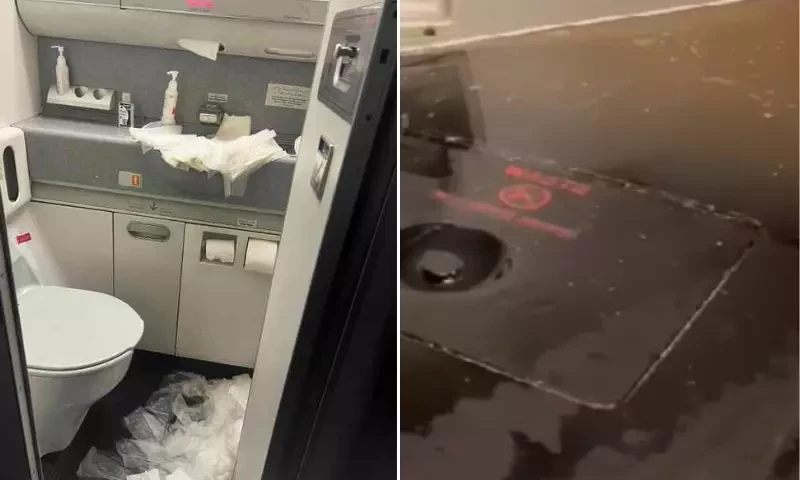 پی آئی اے کے طیارے میں گندا پانی اُبل پڑا