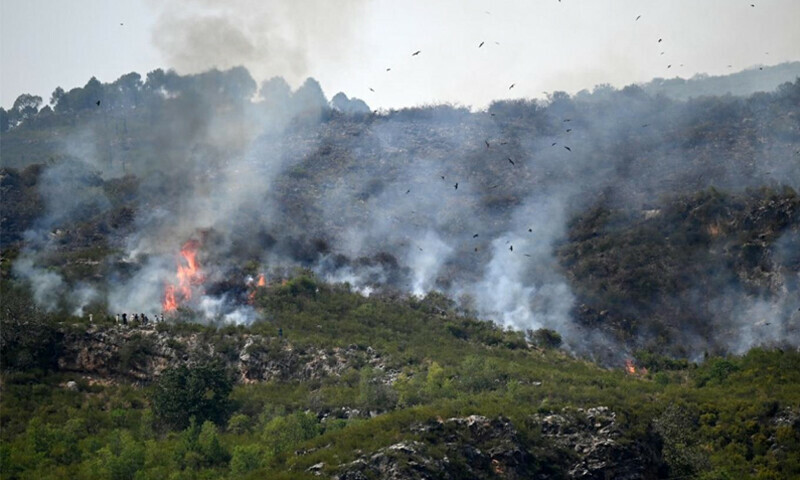 مارگلہ کی پہاڑیوں میں لگی آگ پر قابو پالیا گیا
