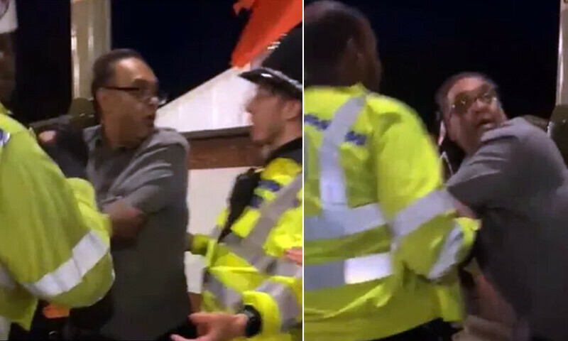 برطانیہ میں پولیس کے ساتھ بحث کو ہندو مسلم تنازعہ بنانے کی کوشش