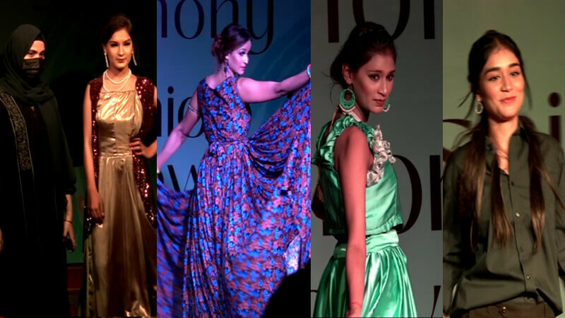 کراچی میں منعقدہ فیشن شو میں طلبا ماڈلزکے جلوے