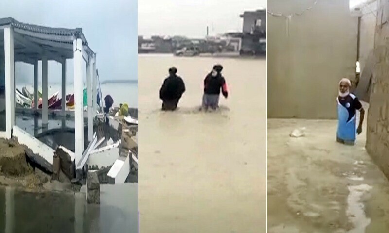 گوادر میں موسلادھار بارش سے تباہی، مکانات منہدم
