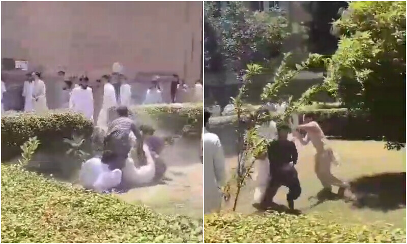 ’ساتھی طالبات‘ کے معاملے پر پشاور یونیورسٹی کے طلبا دوسری مرتبہ گتھم گتھا