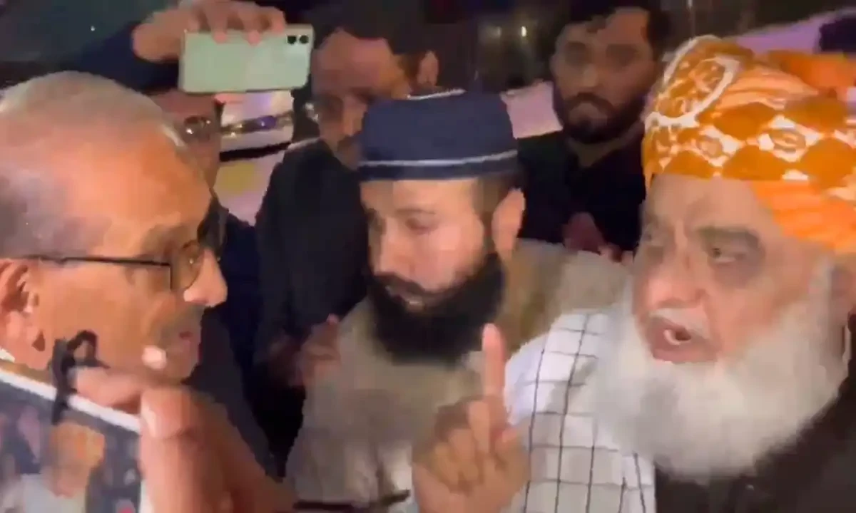 ’بانی پی ٹی آئی کی خوشامد کرکے کیا محسوس ہورہا تھا؟‘ صحافی کے سوال پر فضل الرحمان برہم