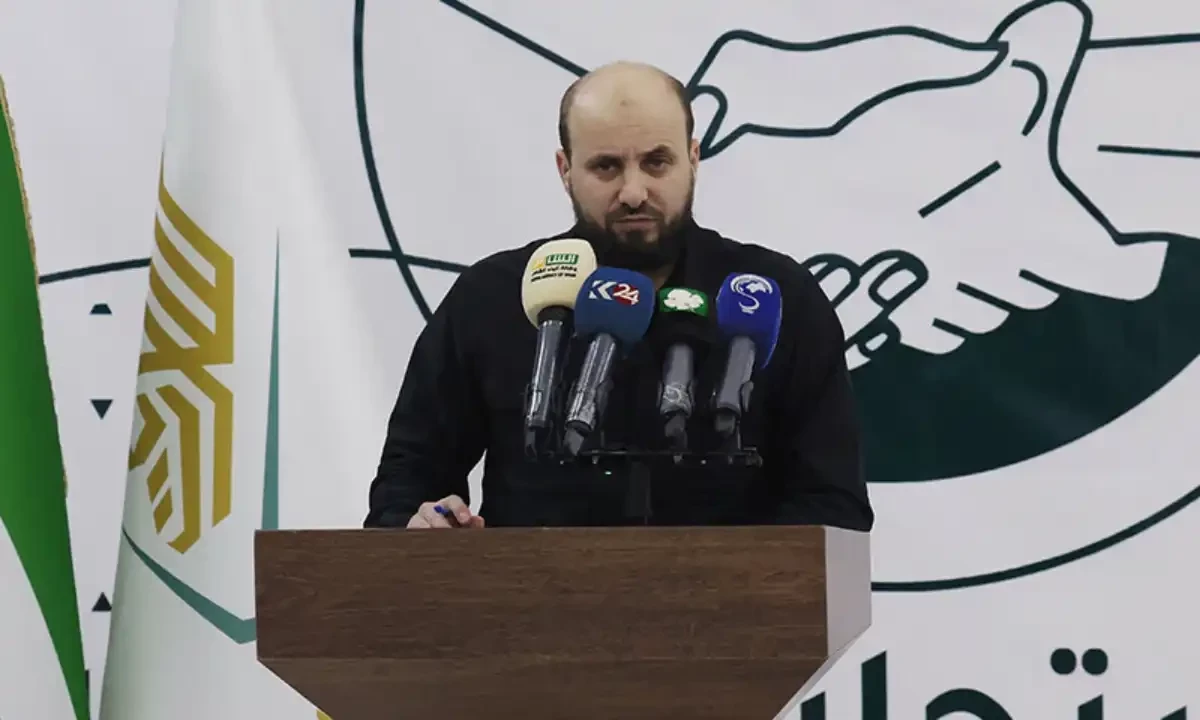 Head of rebel group Hayat Tahrir al-Sham’s ‘Salvation Government’ in their northwest Syria bastion Mohammed Bashir, holds a press conference in the rebel-held northwestern Syrian city of Idlib on November 28. AFP Head of rebel group Hayat Tahrir al-Sham’s ‘Salvation Government’ in their northwest Syria bastion Mohammed Bashir, holds a press conference in the rebel-held northwestern Syrian city of Idlib on November 28. AFP