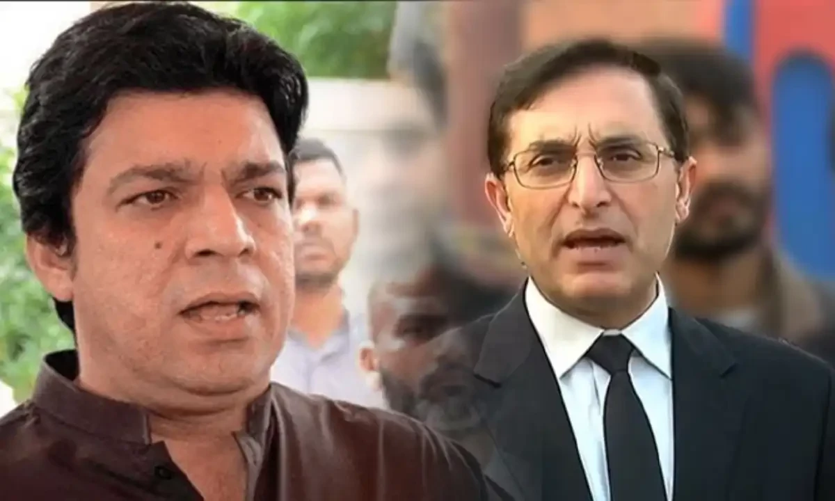 بیرسٹر گوہر علی خان اور سینیٹر فیصل واوڈا کا آمنا سامنا