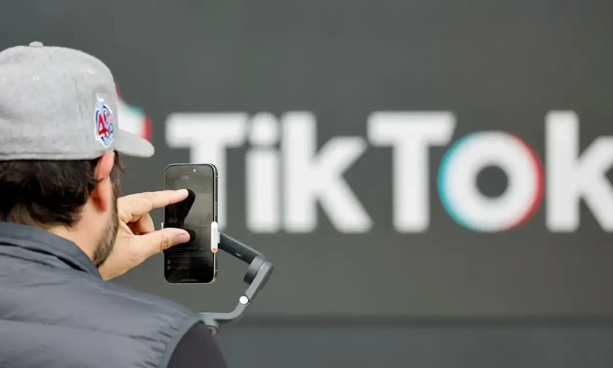 TikToker and “newsfluencer” Joe Andaloro, who goes by the TikTok handle @joy.of.everything, films a TikTok video outside the U.S. headquarters of the social media company TikTok in Culver City, California, US on January 18. Reuters TikToker and “newsfluencer” Joe Andaloro, who goes by the TikTok handle @joy.of.everything, films a TikTok video outside the U.S. headquarters of the social media company TikTok in Culver City, California, US on January 18. Reuters