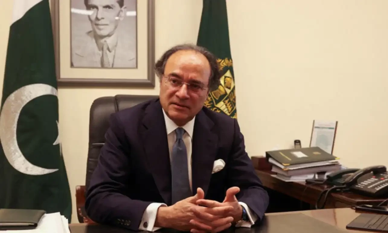 Finance Minister Muhammad Aurangzeb speaks during an interview with Reuters at his office in Islamabad on July 19, 2024. Reuters/File