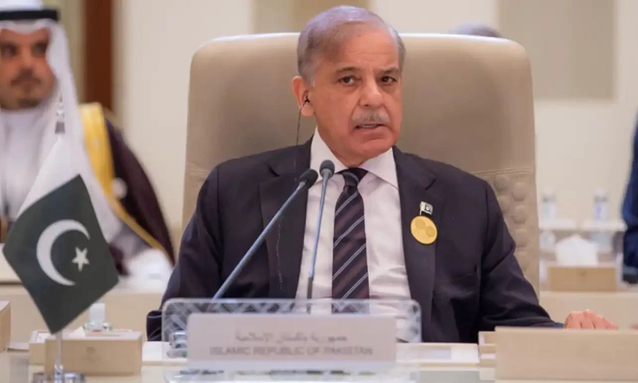Prime Minister Shehbaz Sharif is pictured during Arab–Islamic summit in Riyadh, Saudi Arabia, on November 11, 2024. Photo via Government of Pakistan Prime Minister Shehbaz Sharif is pictured during Arab–Islamic summit in Riyadh, Saudi Arabia, on November 11, 2024. Photo via Government of Pakistan