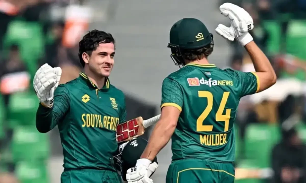 South African batter Matthew Breetzke becomes first batsman to score 150 runs in ODI match. Photo via AFP South African batter Matthew Breetzke becomes first batsman to score 150 runs in ODI match. Photo via AFP