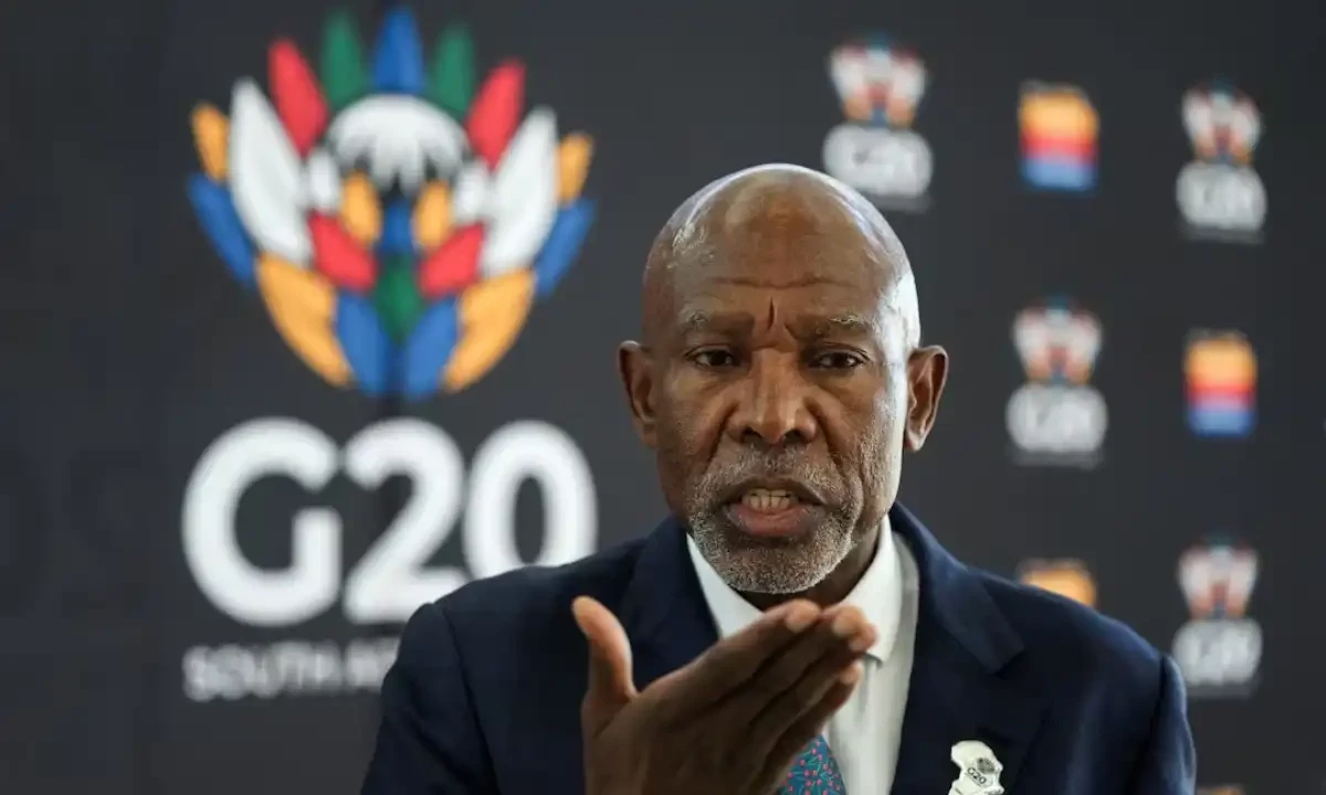 Lesetja Kganyago, Governor of the South African Reserve Bank speaks during an interview on the sidelines of the G20 Finance Ministers meeting at the Cape Town International Convention Centre, Cape Town, South Africa, February 25, 2025. REUTERS Lesetja Kganyago, Governor of the South African Reserve Bank speaks during an interview on the sidelines of the G20 Finance Ministers meeting at the Cape Town International Convention Centre, Cape Town, South Africa, February 25, 2025. REUTERS