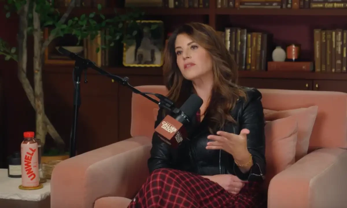 A still from a podcast shows anti-bullying activist Monica Lewinsky. Screengrab via Youtube/@Call her daddy A still from a podcast shows anti-bullying activist Monica Lewinsky. Screengrab via Youtube/@Call her daddy