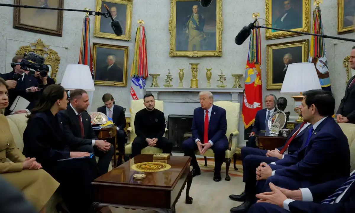 US President Donald Trump meets with Ukrainian President Volodymyr Zelenskiy at the White House in Washington, D.C., on February 28, 2025. Reuters US President Donald Trump meets with Ukrainian President Volodymyr Zelenskiy at the White House in Washington, D.C., on February 28, 2025. Reuters