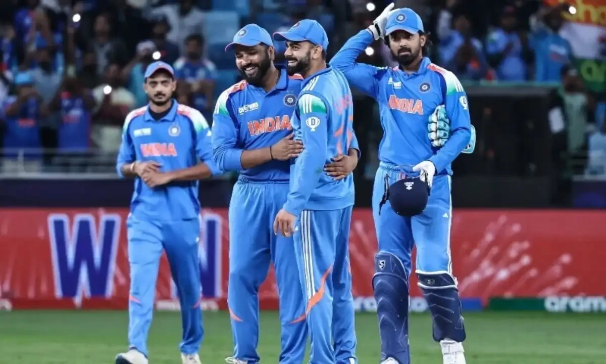 India’s captain Rohit Sharma and teammate Virat Kohli celebrate their team’s win in the ICC Champions Trophy ODI cricket match against New Zealand at the Dubai International Stadium on March 2. — AFP India’s captain Rohit Sharma and teammate Virat Kohli celebrate their team’s win in the ICC Champions Trophy ODI cricket match against New Zealand at the Dubai International Stadium on March 2. — AFP