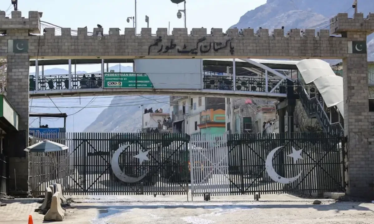 The closed Torkham gate is seen from the zero point at the Torkham border crossing between Afghanistan and Pakistan, in Nangarhar province on February 23, 2023. AFP file The closed Torkham gate is seen from the zero point at the Torkham border crossing between Afghanistan and Pakistan, in Nangarhar province on February 23, 2023. AFP file