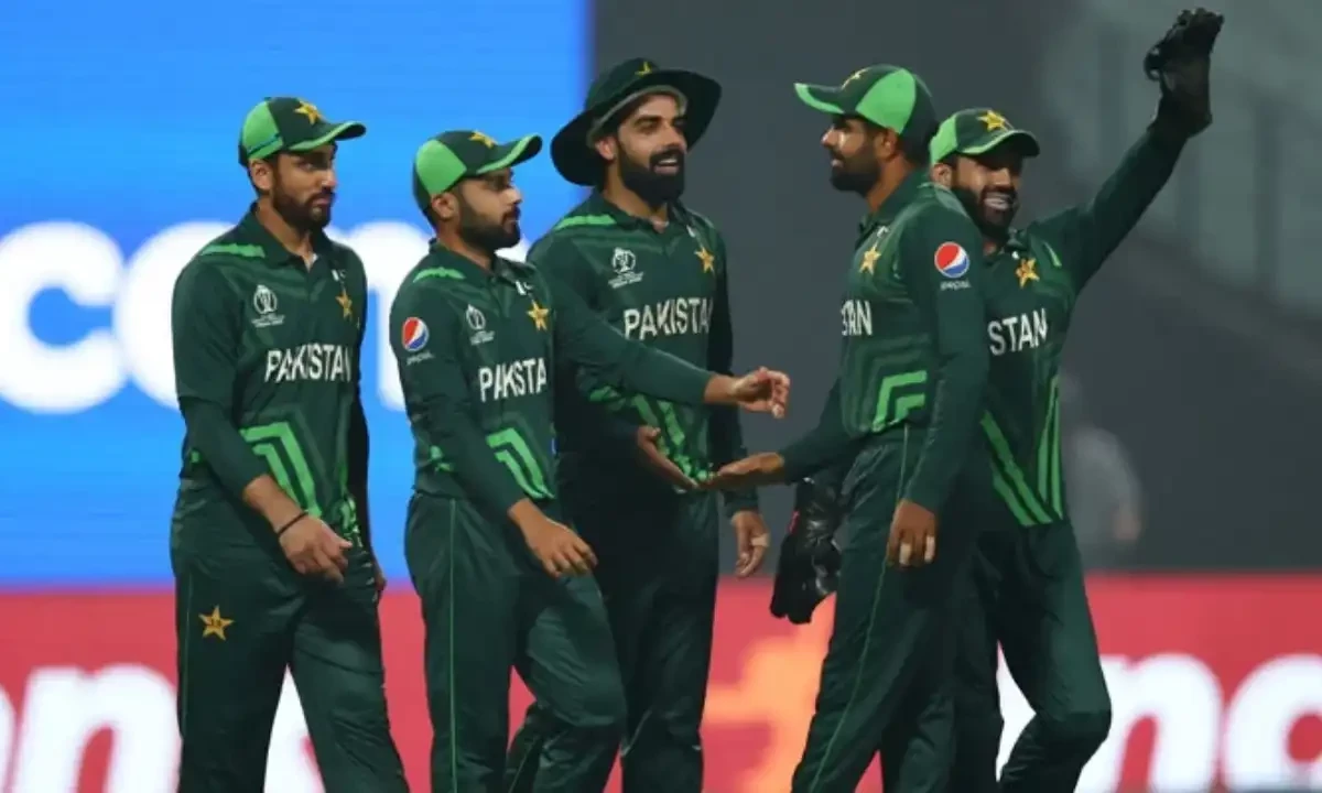 Pakistan’s Shadab Khan celebrates with teammates after taking a catch to dismiss England’s Joe Root off the bowling of Shaheen Afridi in Eden Gardens, Kolkata, India, on November 11, 2023. Reuters Pakistan’s Shadab Khan celebrates with teammates after taking a catch to dismiss England’s Joe Root off the bowling of Shaheen Afridi in Eden Gardens, Kolkata, India, on November 11, 2023. Reuters