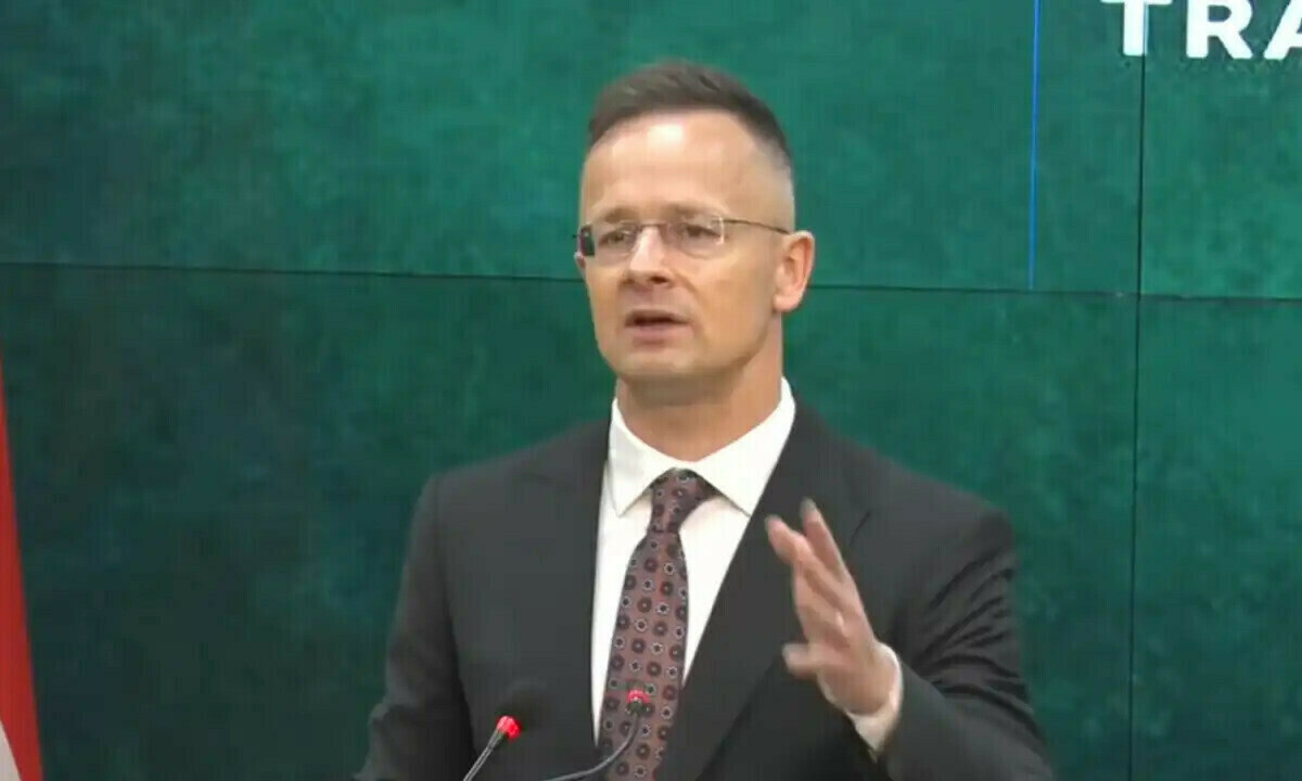 Hungarian Foreign Minister. Screengrab via PTV news Hungarian Foreign Minister. Screengrab via PTV news