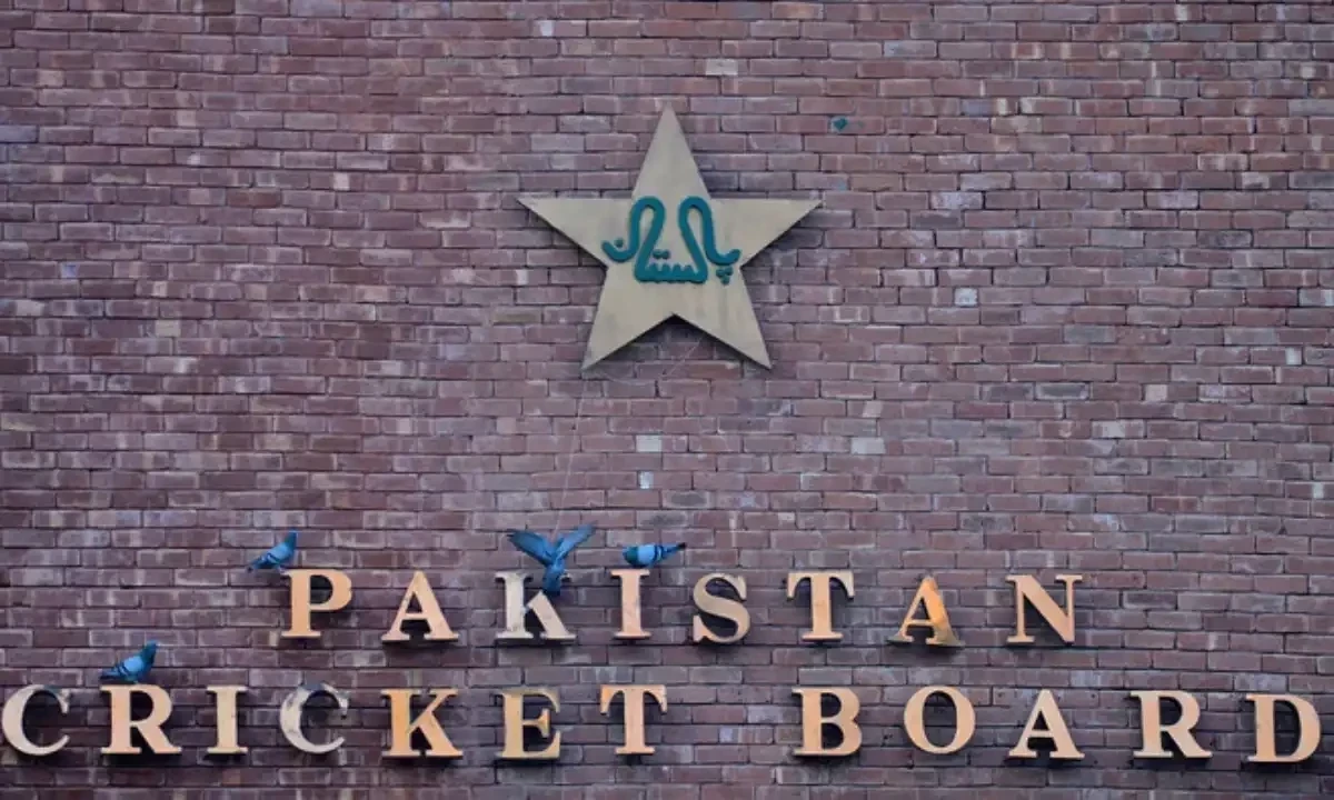 This picture  shows pigeons resting on a sign for the Pakistan Cricket Board at the Gaddafi Stadium in Lahore.  AFP This picture  shows pigeons resting on a sign for the Pakistan Cricket Board at the Gaddafi Stadium in Lahore.  AFP