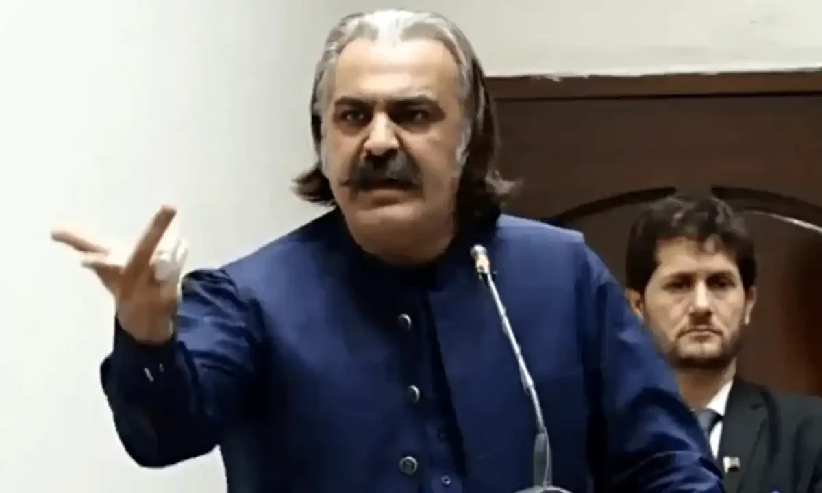 Ali Amin Gandapur. Photo via X/@PTIKPOfficial Ali Amin Gandapur. Photo via X/@PTIKPOfficial