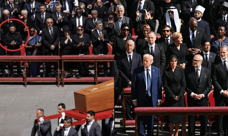 پوپ کی آخری رسومات میں ٹرمپ اور زیلنسکی کو سب سے آگے کیوں بٹھایا گیا؟
