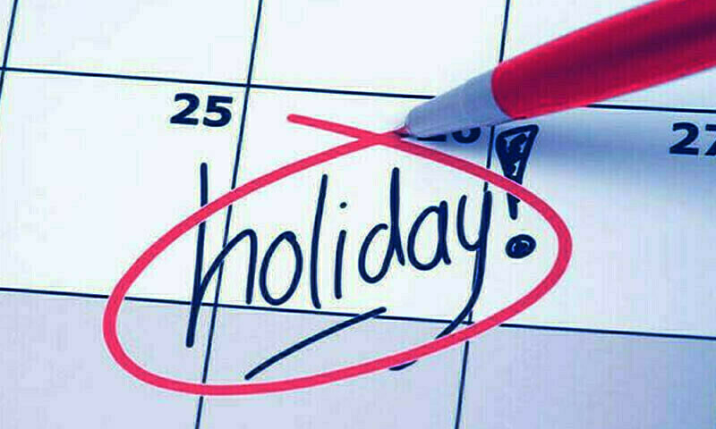 Federal government announces holiday Federal government announces holiday