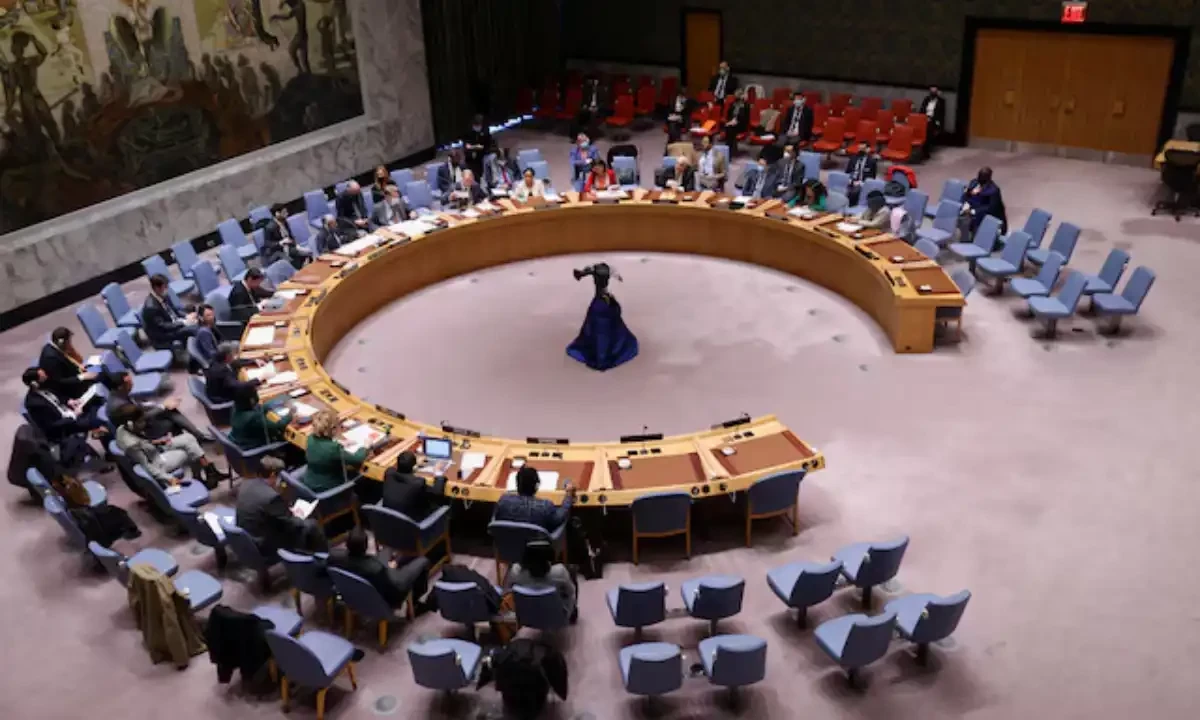 A general view shows the United Nations Security Council meeting on non-proliferation of weapons of mass destruction, amid Russia’s invasion of Ukraine, at the United Nations Headquarters in New York City, U.S., March 14, 2022. Reuters A general view shows the United Nations Security Council meeting on non-proliferation of weapons of mass destruction, amid Russia’s invasion of Ukraine, at the United Nations Headquarters in New York City, U.S., March 14, 2022. Reuters