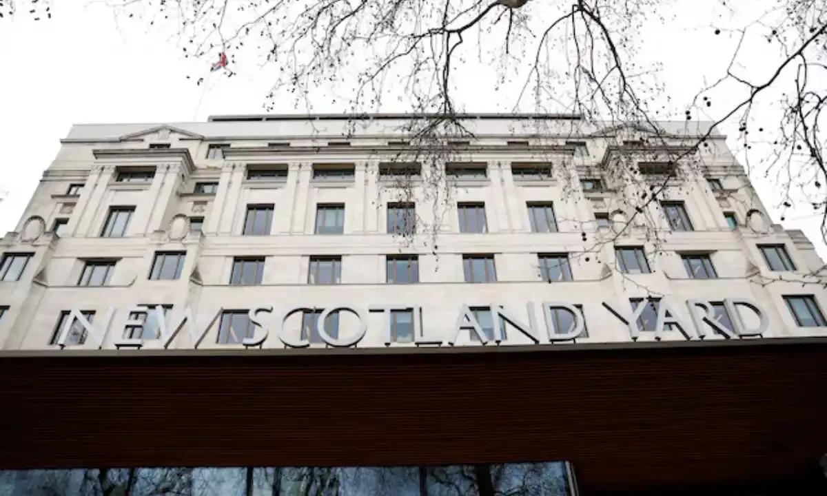 A general view of a signage outside New Scotland Yard, the headquarters of the Metropolitan Police, in London, Britain March 21, 2023. REUTERS A general view of a signage outside New Scotland Yard, the headquarters of the Metropolitan Police, in London, Britain March 21, 2023. REUTERS