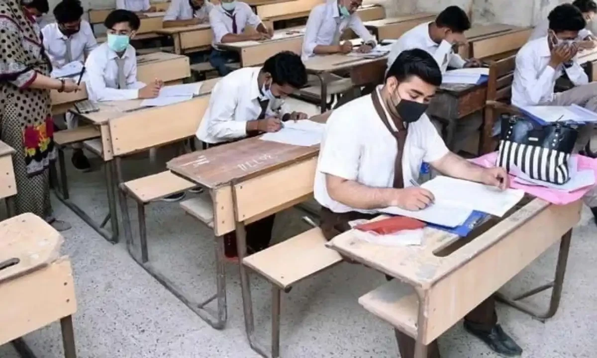 In this undated picture, students appearing for an exam. AFP/File