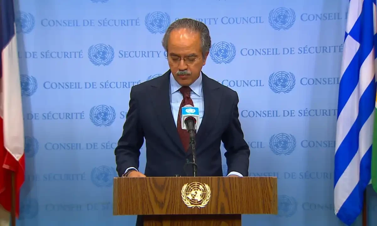 Asim Iftikhar. Screengrab via United Nations website Asim Iftikhar. Screengrab via United Nations website