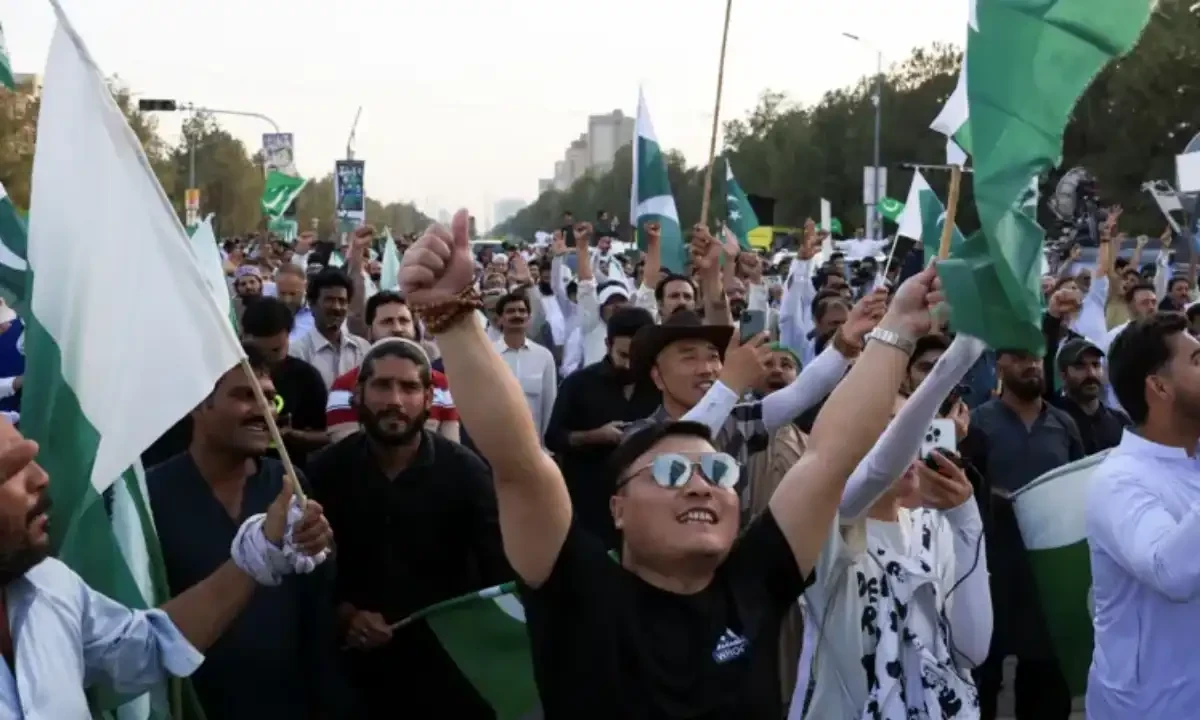 People is Pakistan celebrate victory. Reuters People is Pakistan celebrate victory. Reuters