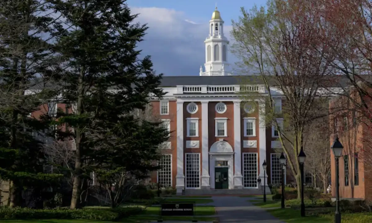 A view of the Business School campus of Harvard University in Cambridge, Massachusetts, U.S., April 15, 2025. REUTERS