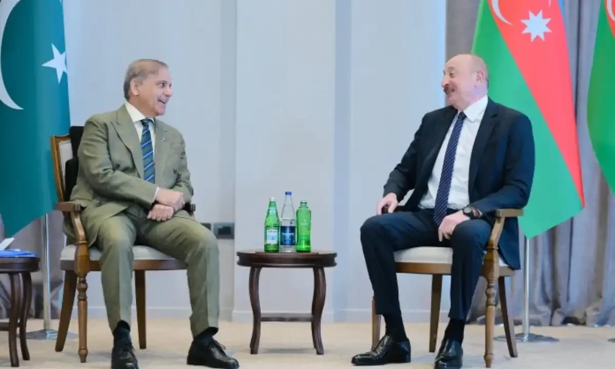Prime Minister, Muhammad Shehbaz Sharif, and President of the Republic of Azerbaijan, Ilham Aliyev. APP Prime Minister, Muhammad Shehbaz Sharif, and President of the Republic of Azerbaijan, Ilham Aliyev. APP