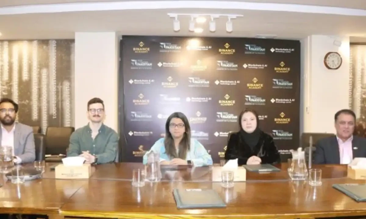 Binance Academy, the open-access blockchain and crypto learning hub of Binance, and the Ministry of IT and Telecom (MoITT) in Pakistan today announced a partnership to advance blockchain education across the nation. Photo via APP Binance Academy, the open-access blockchain and crypto learning hub of Binance, and the Ministry of IT and Telecom (MoITT) in Pakistan today announced a partnership to advance blockchain education across the nation. Photo via APP