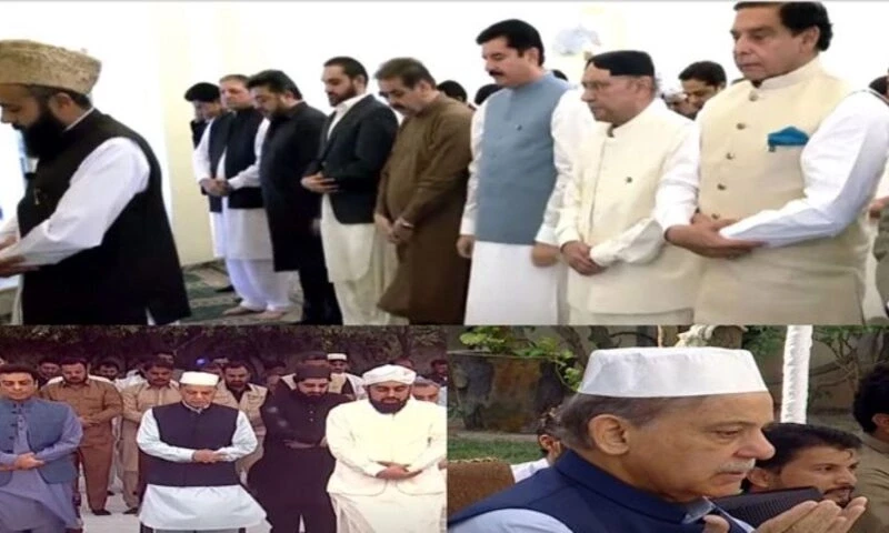 PM offers Eid prayers at Model Town Mosque. Photo via APP PM offers Eid prayers at Model Town Mosque. Photo via APP